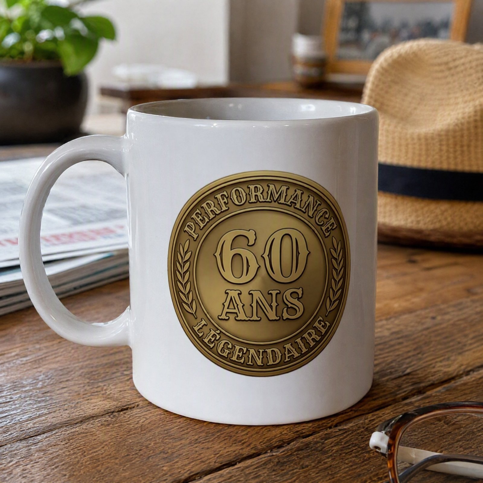 Mug 60 ans anniversaire Performance Légendaire 60 Ans – Idée Cadeau Original