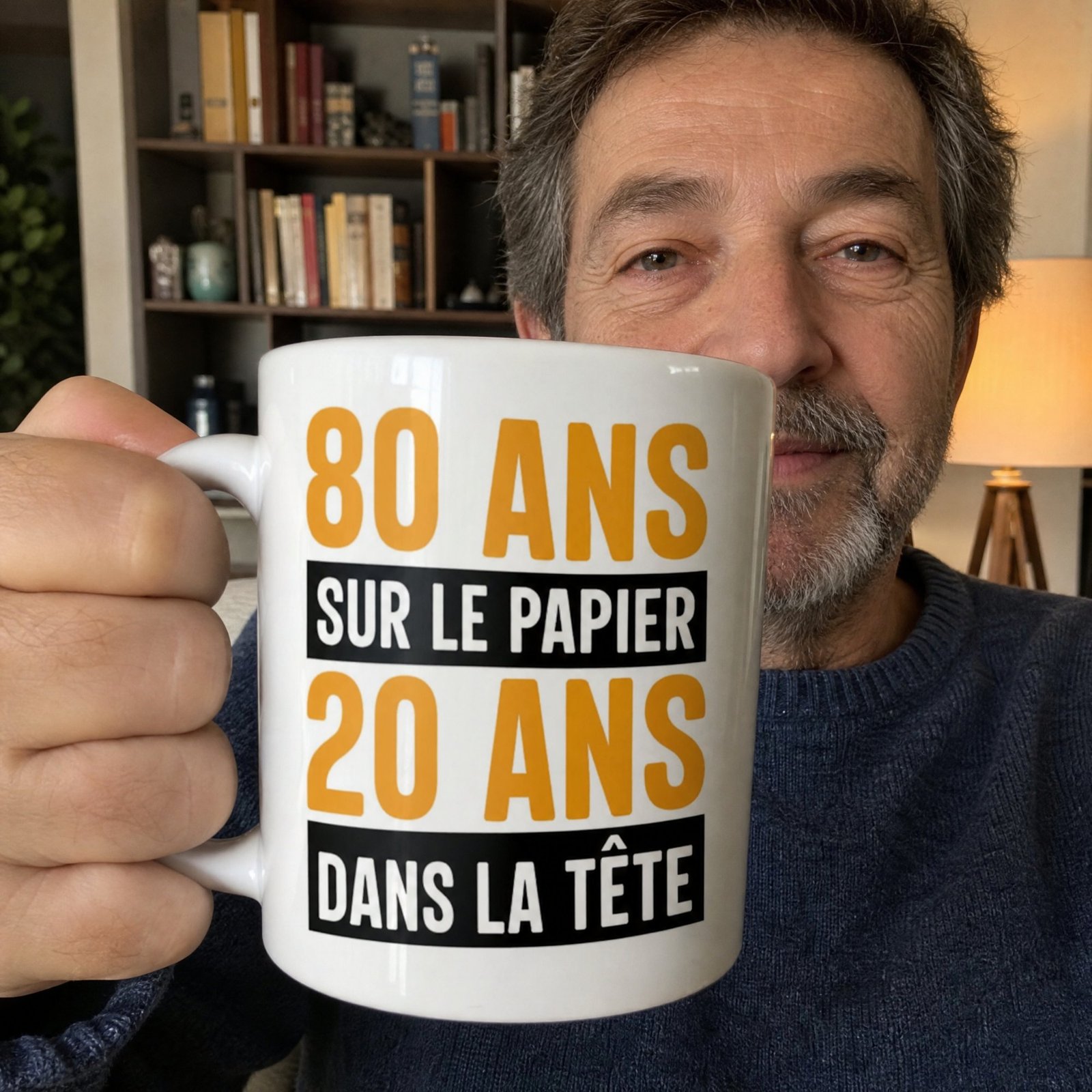 Mug 80 ans sur le papier – Idée Cadeau Original