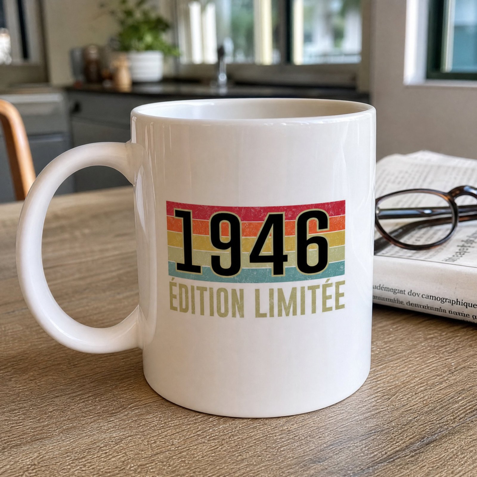 Mug Année de Naissance 1946 – Tasse Vintage Anniversaire