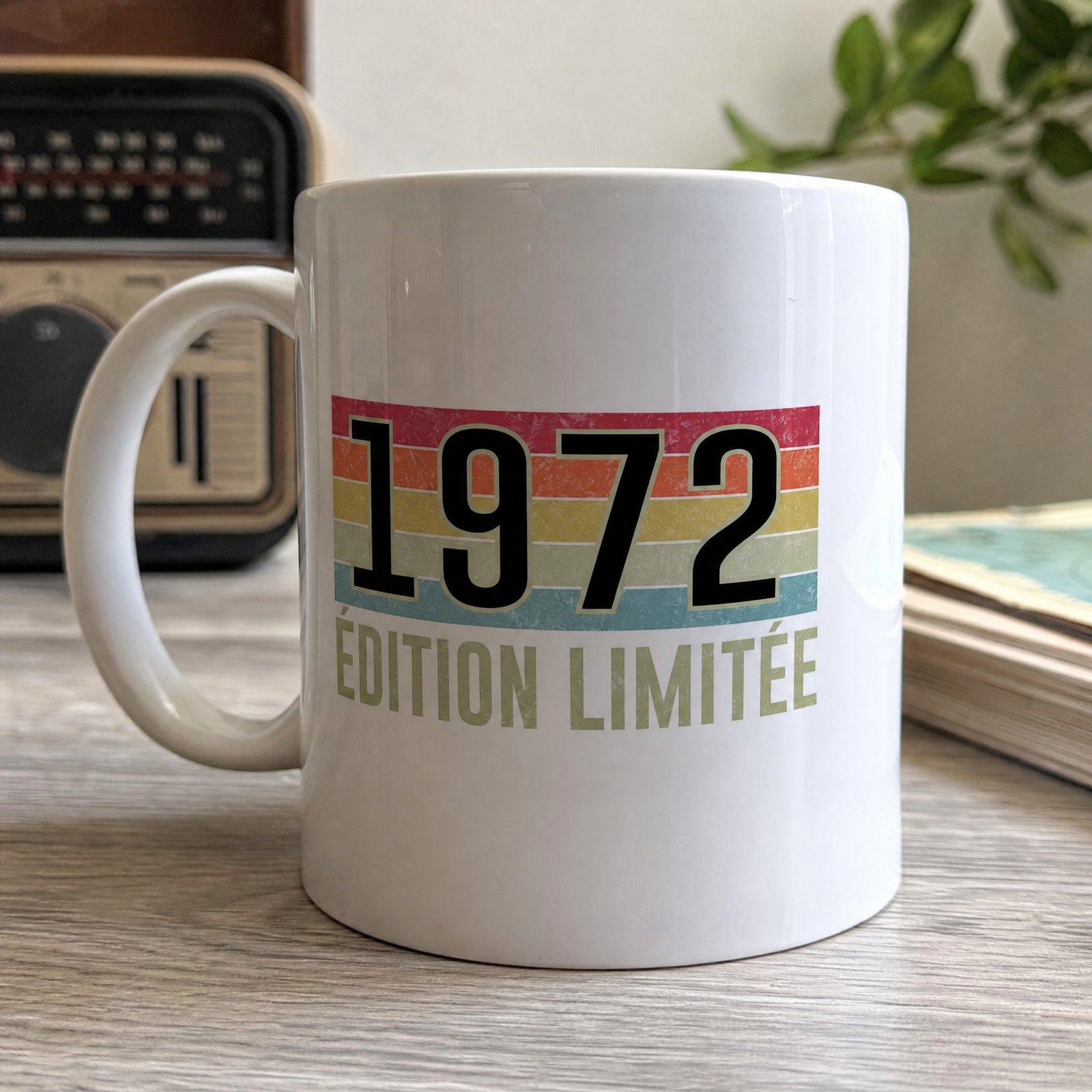 Mug Année de Naissance 1972 – Tasse Vintage Anniversaire