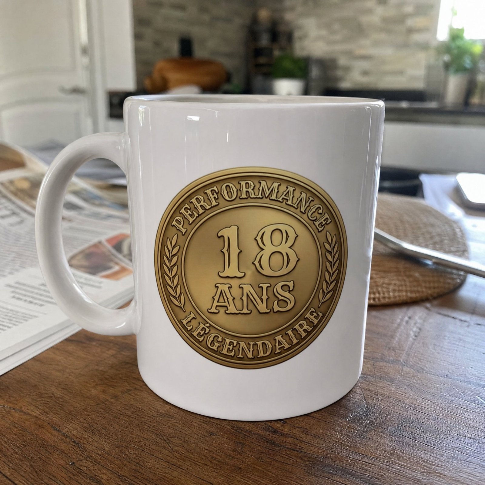 Mug Anniversaire 18 Ans Performance Légendaire – Idée Cadeau Original