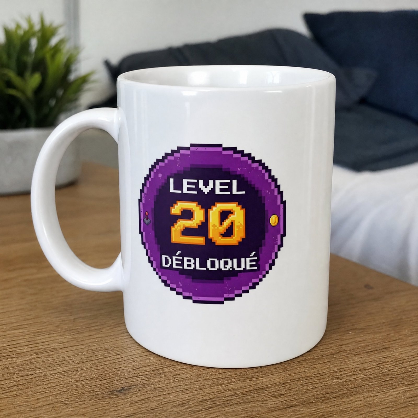 Mug Anniversaire 20 ans Level 20 Débloqué – Idée Cadeau Original