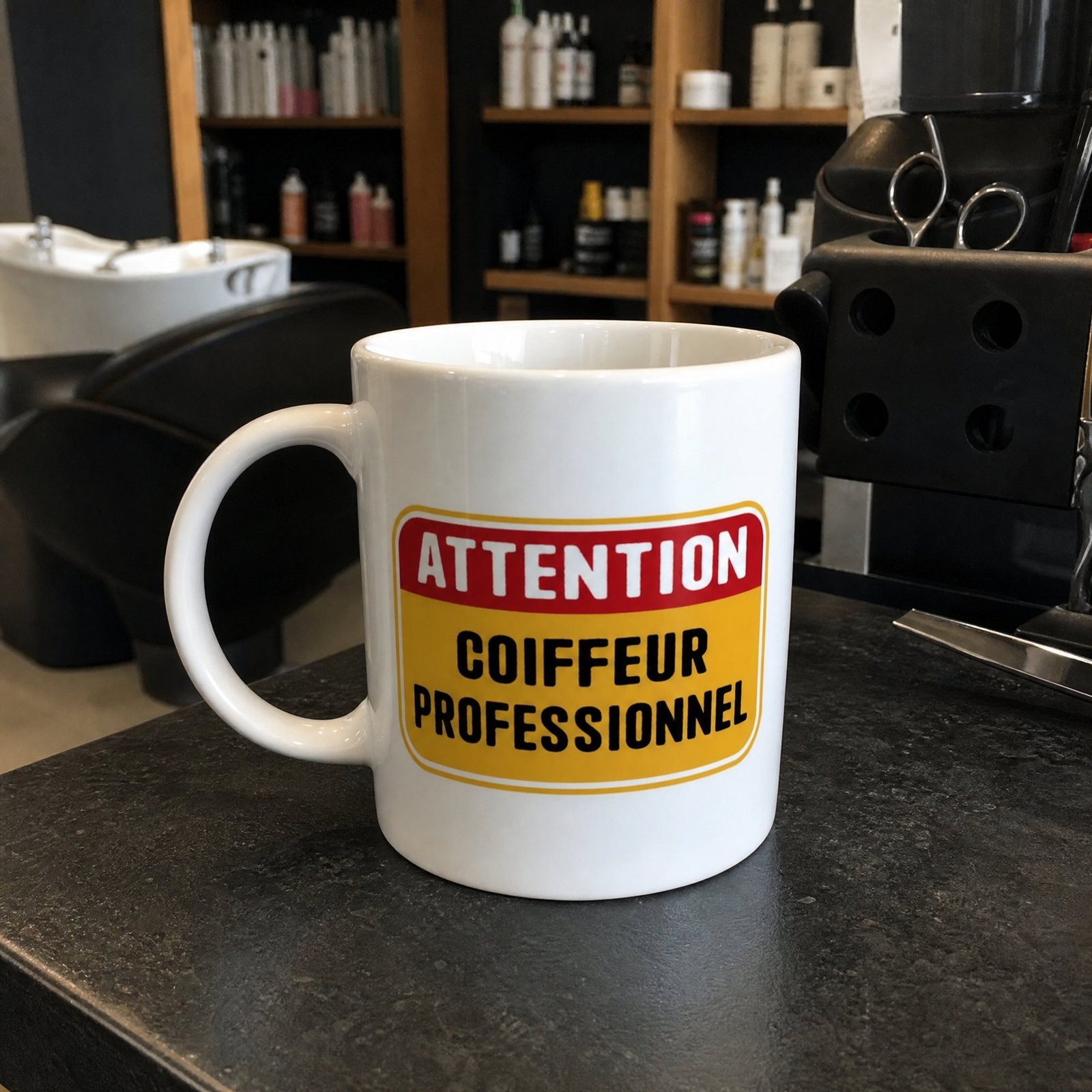 Mug Attention Coiffeur Professionnel