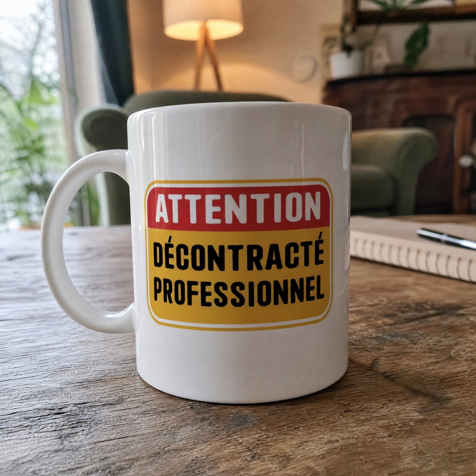 Mug Attention Décontracté Professionnel