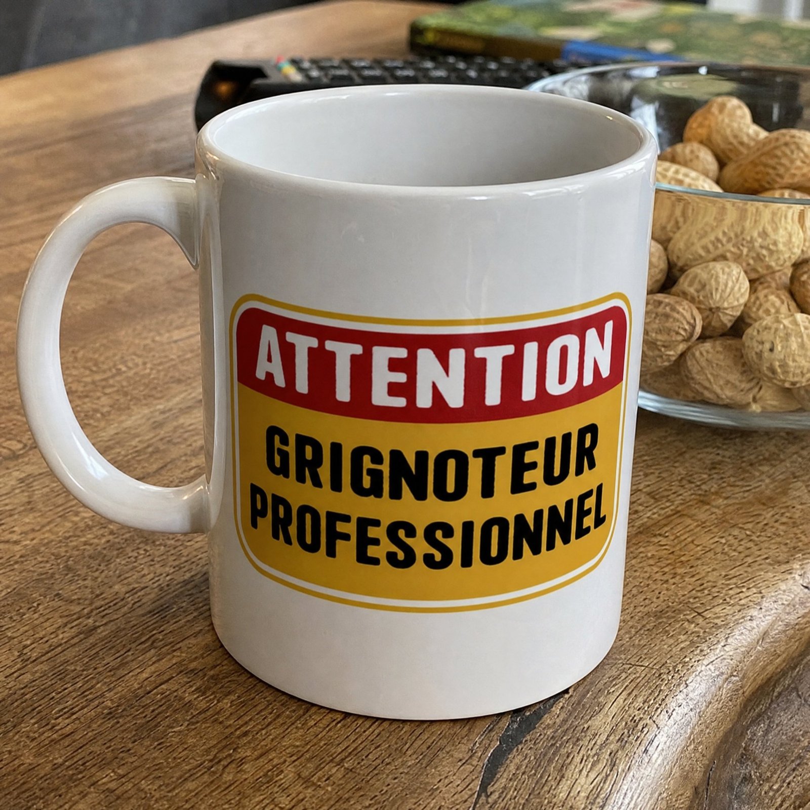 Mug Attention Grignoteur Professionnel