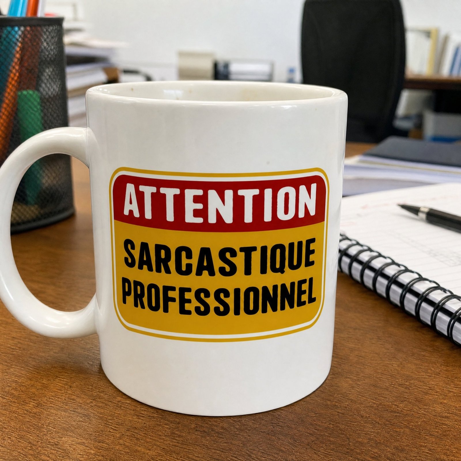 Mug Attention Sarcasme Professionnel