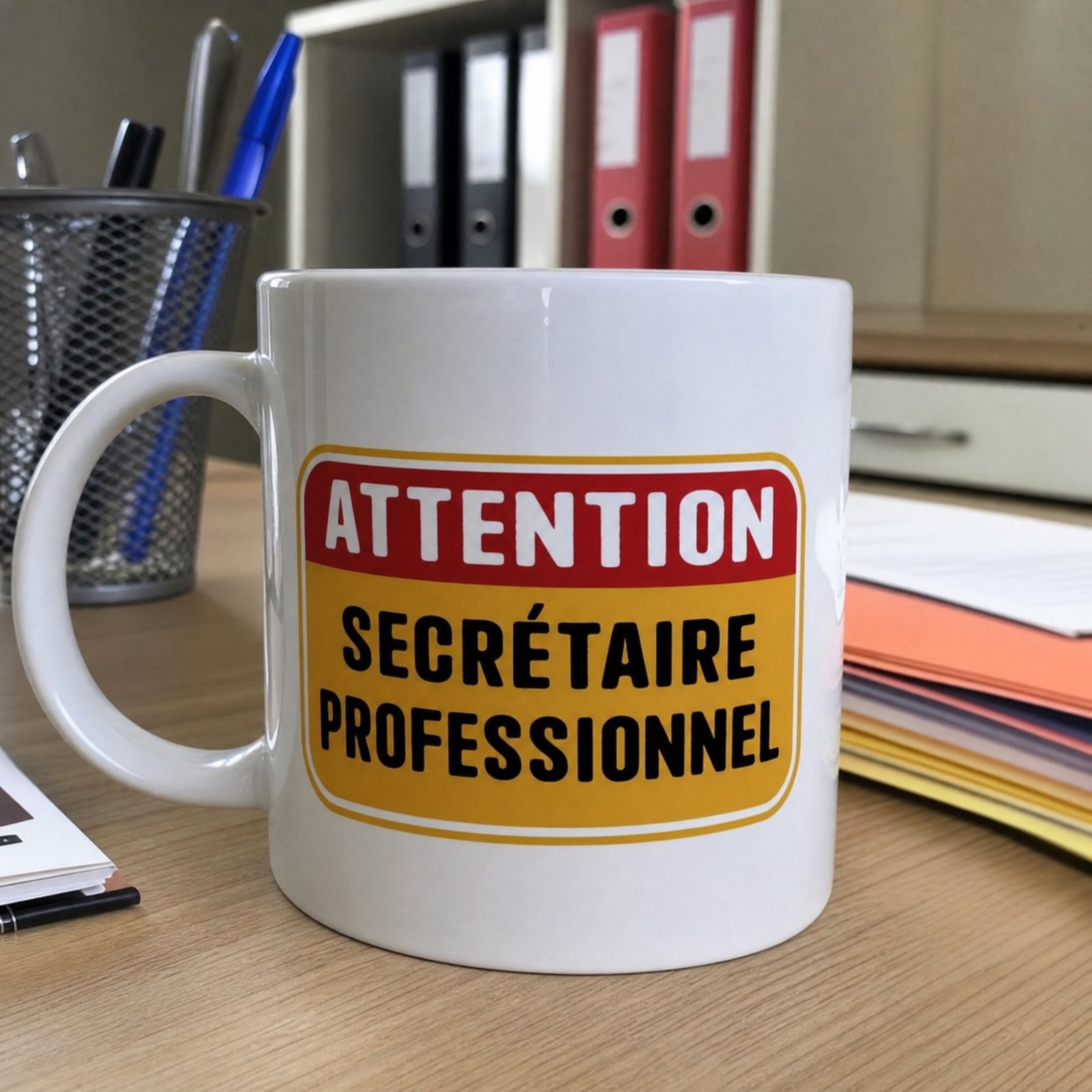 Mug Attention Secrétaire Professionnel