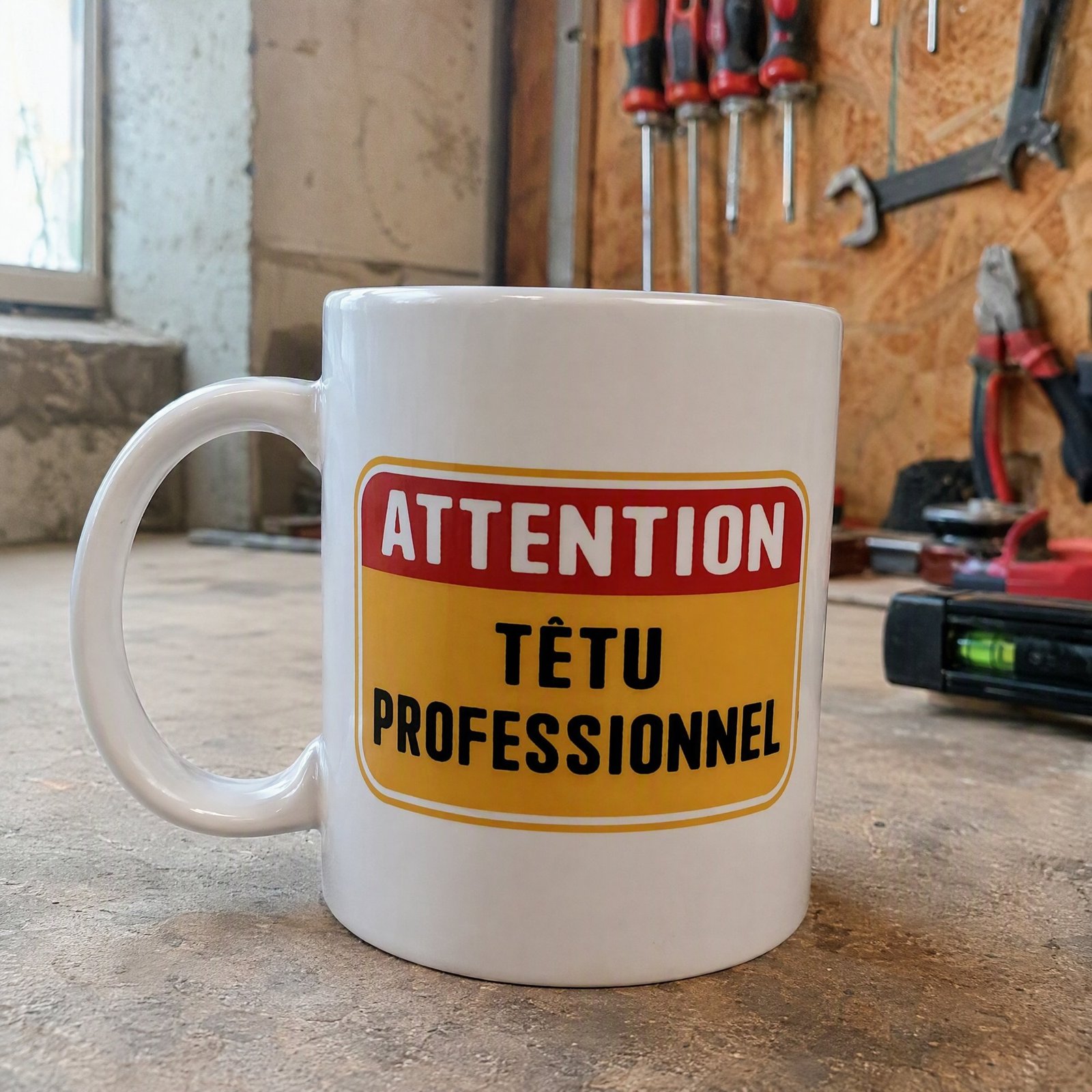 Mug Attention Têtu Professionnel