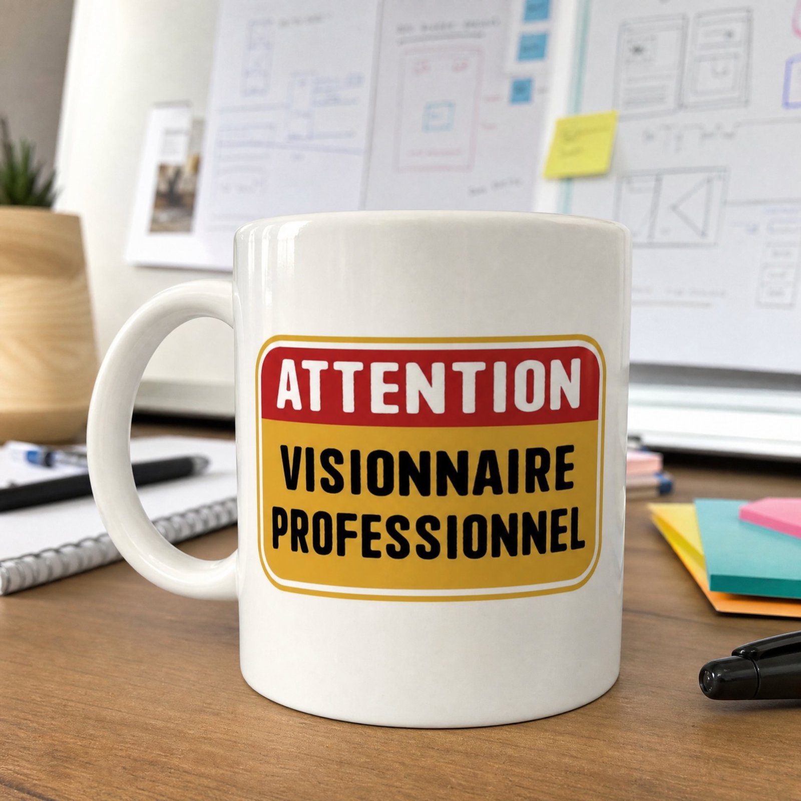 Mug Attention Visionnaire Professionnel
