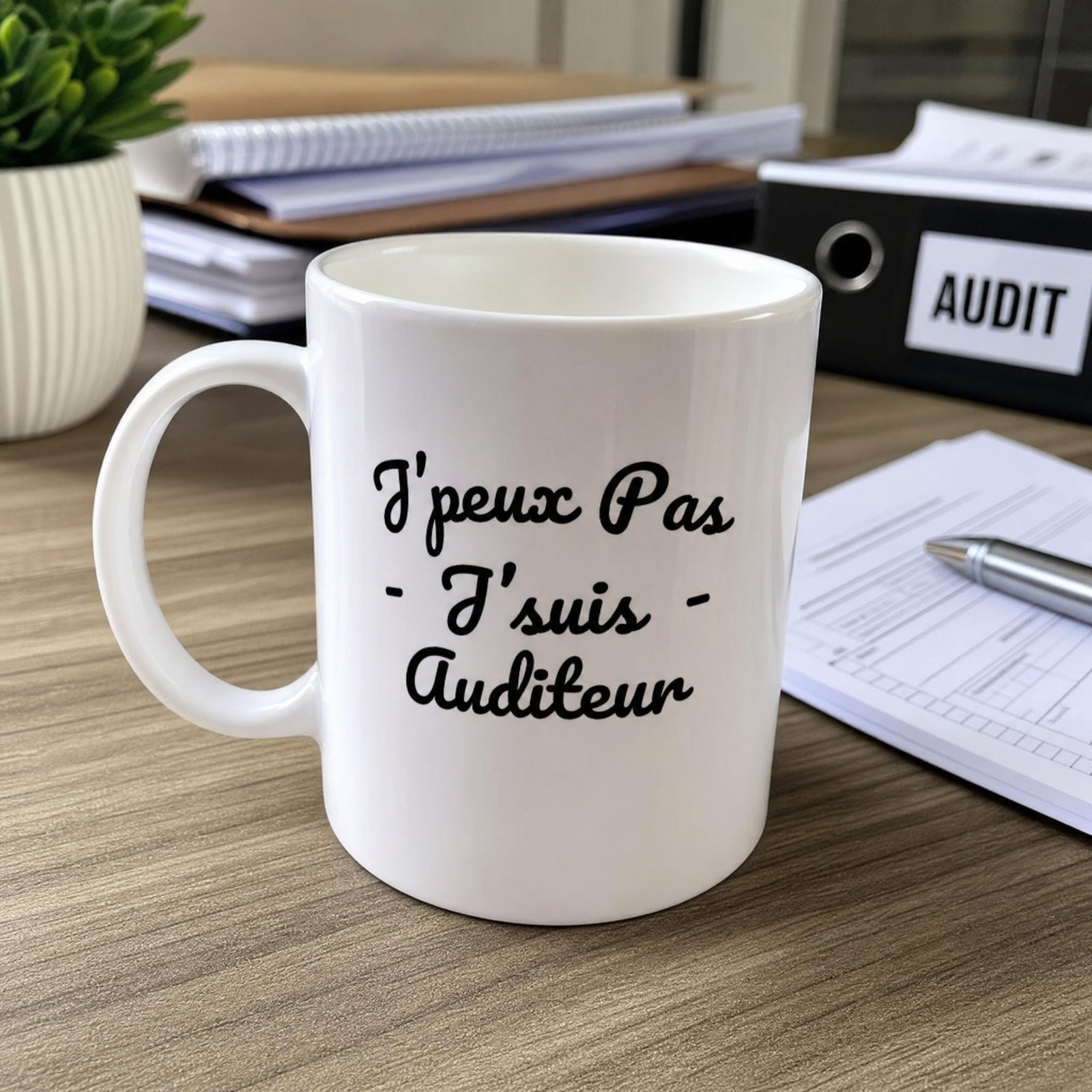 Mug Auditeur J&rsquo;peux pas j&rsquo;suis auditeur – Idée Cadeau Original