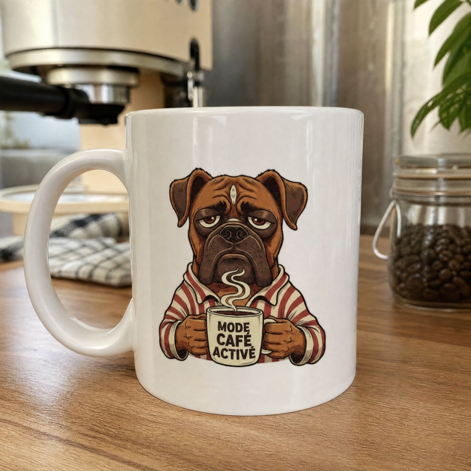 Mug boxer Humour mode café activé