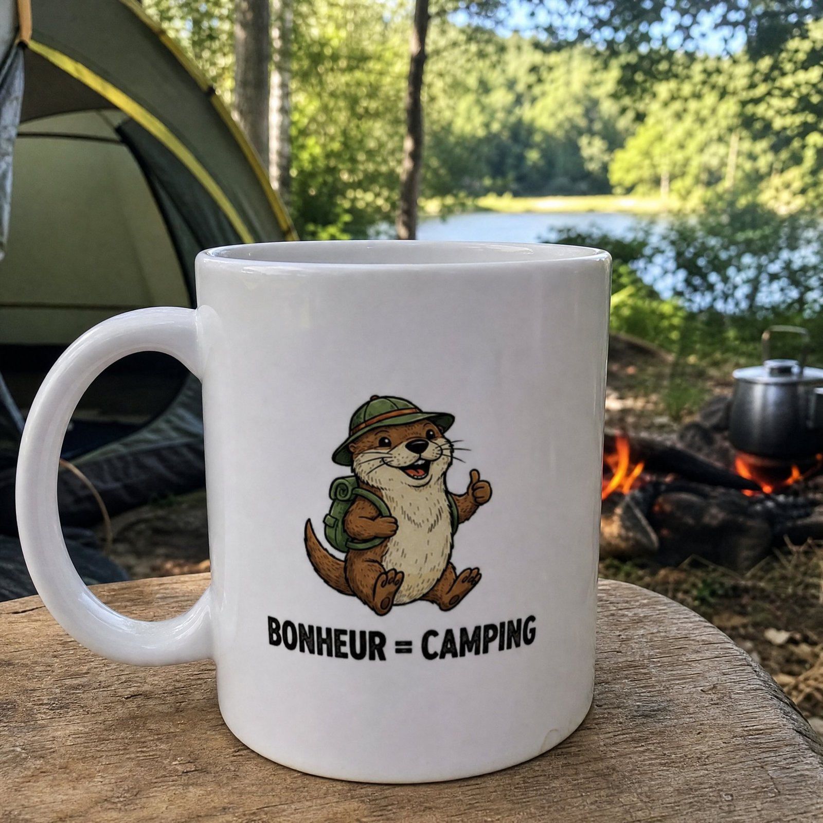 Mug Campeur Bonheur Camping