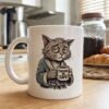 Mug chat humour encore un café