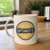 Mug Drôle Certifié Optimiste Pro