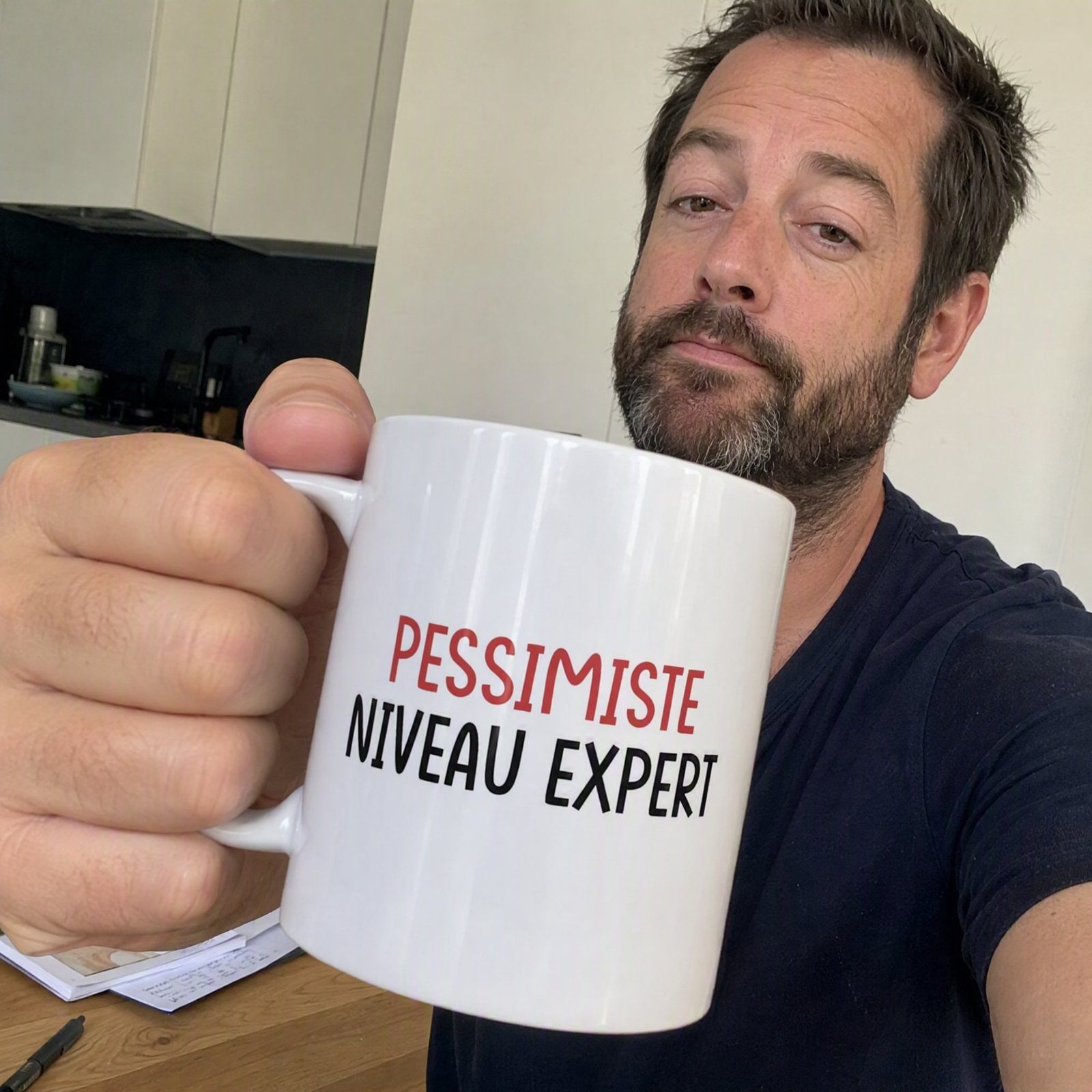 Mug Humour Homme Pessimiste Niveau Expert