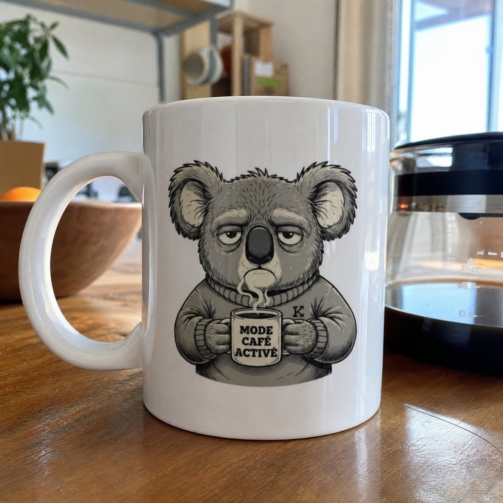 Mug Koala Raleur Humour Café Activé