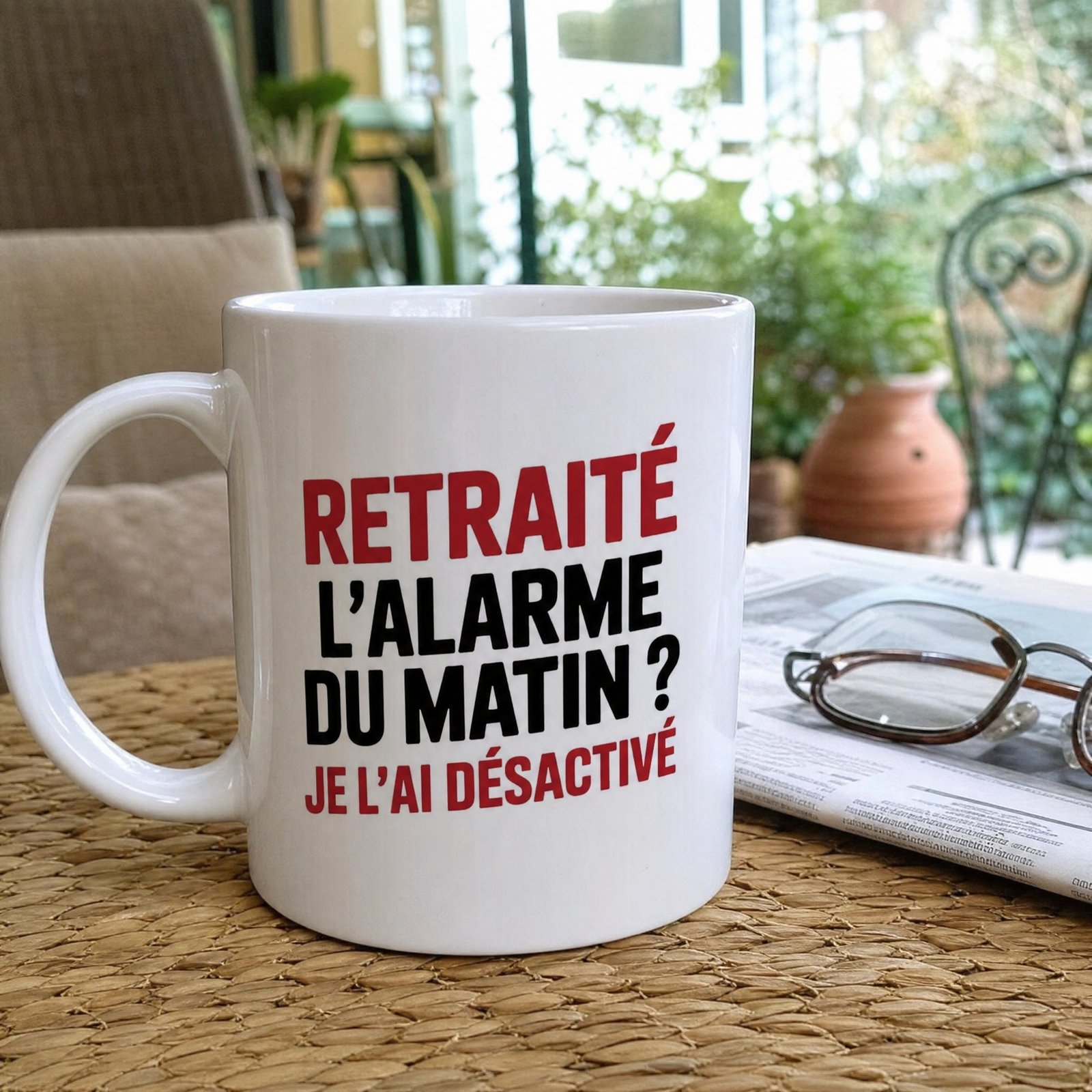 Mug Retraite l&rsquo;alarme du matin Je l&rsquo;ai désactivé