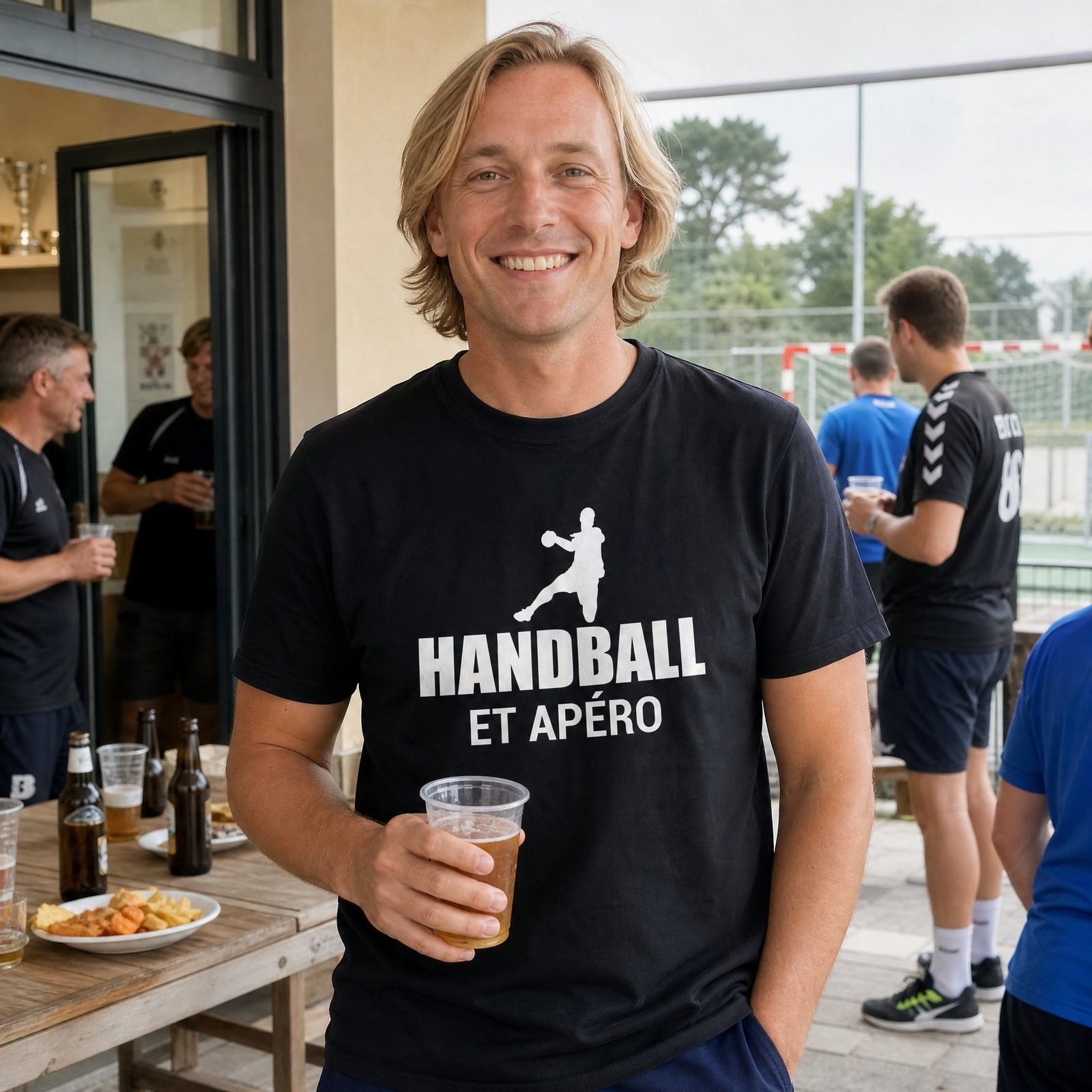 T shirt Handball et apéro – Tee shirt Humour Anniversaire – Idée Cadeau Original Apéro