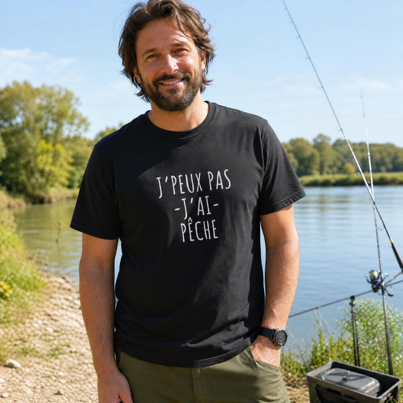 T shirt Humour J’peux pas j’ai pêche