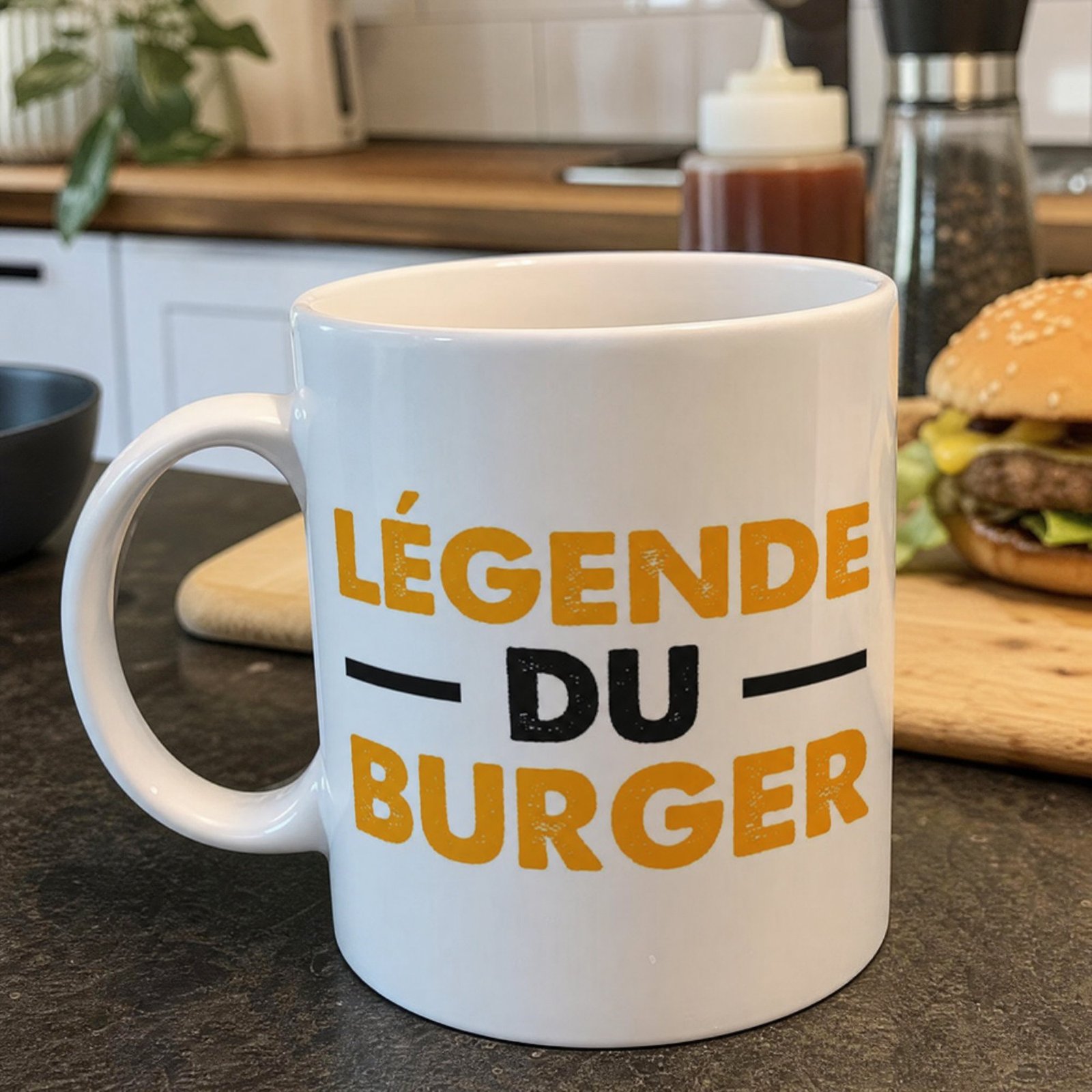 Tasse Humour Légende du Burger