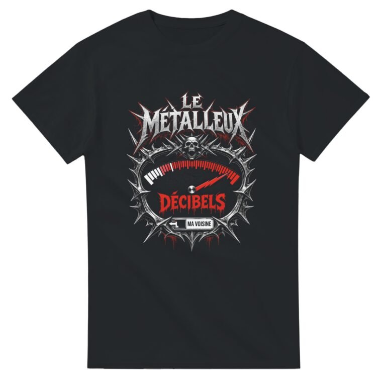 T shirt Le Métalleux Décibels Ma Voisine