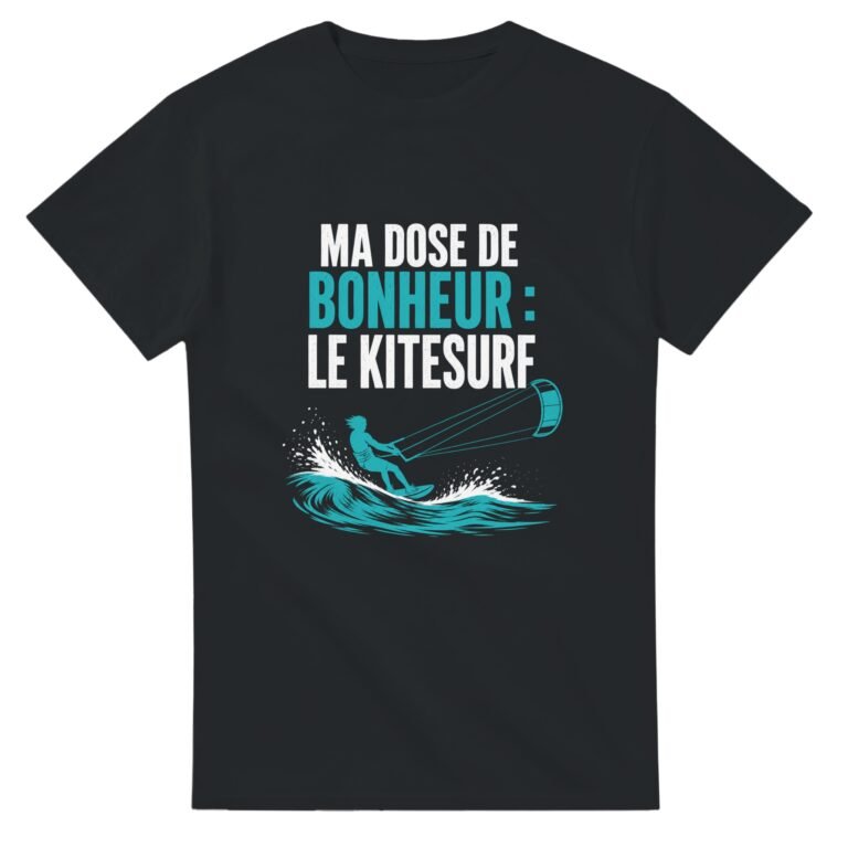 T shirt Ma Dose de Bonheur le Kitesurf