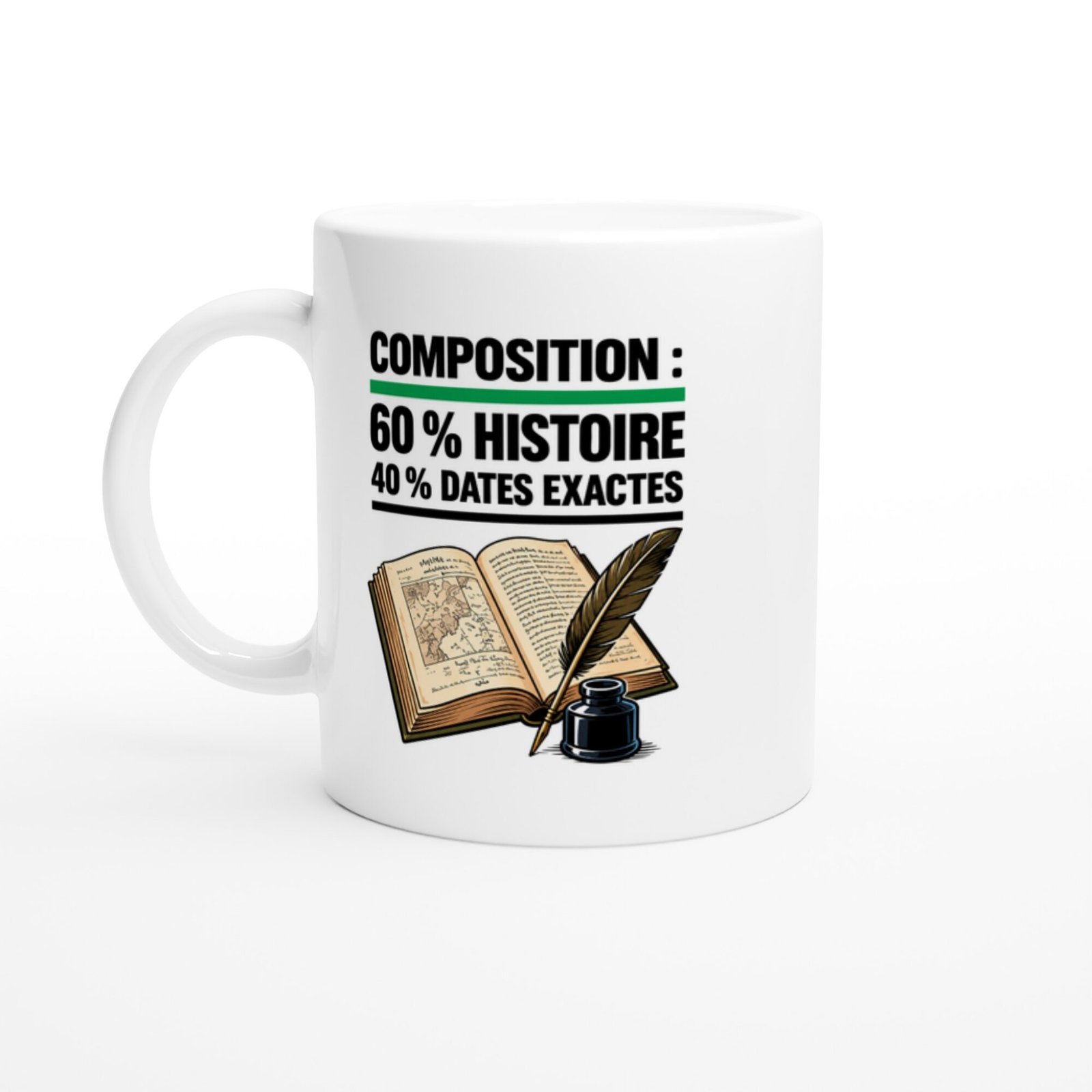 Mug Composition 60 % Histoire 40 % Dates Exactes