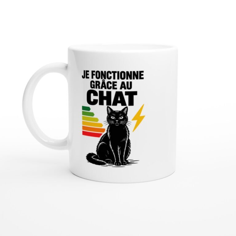 Mug Je Fonctionne Grâce Au Chat