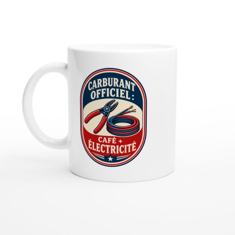 Mug Carburant Officiel Café + Électricité