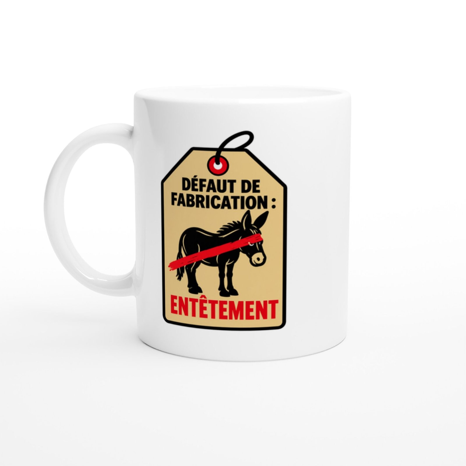 Mug Défaut de Fabrication Entêtement Œillet Rouge