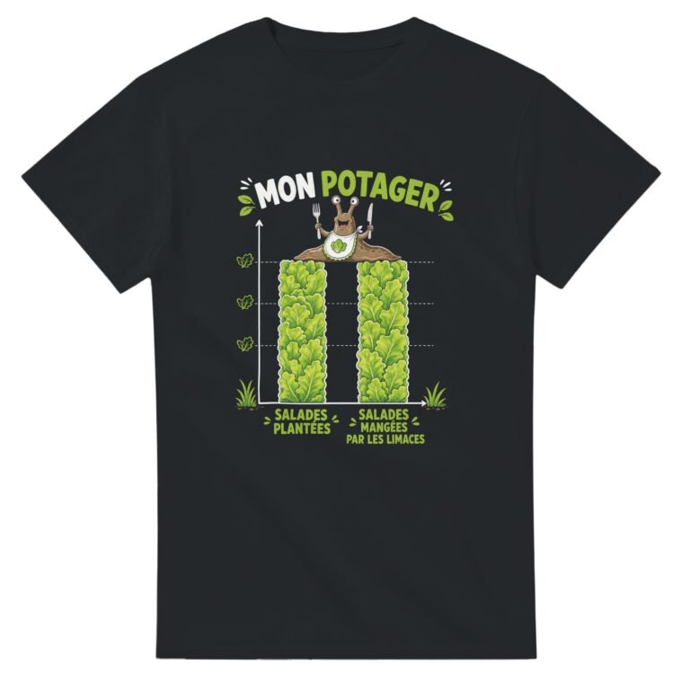 T shirt Mon Potager Salades Plantées Salades Mangées Par les Limaces