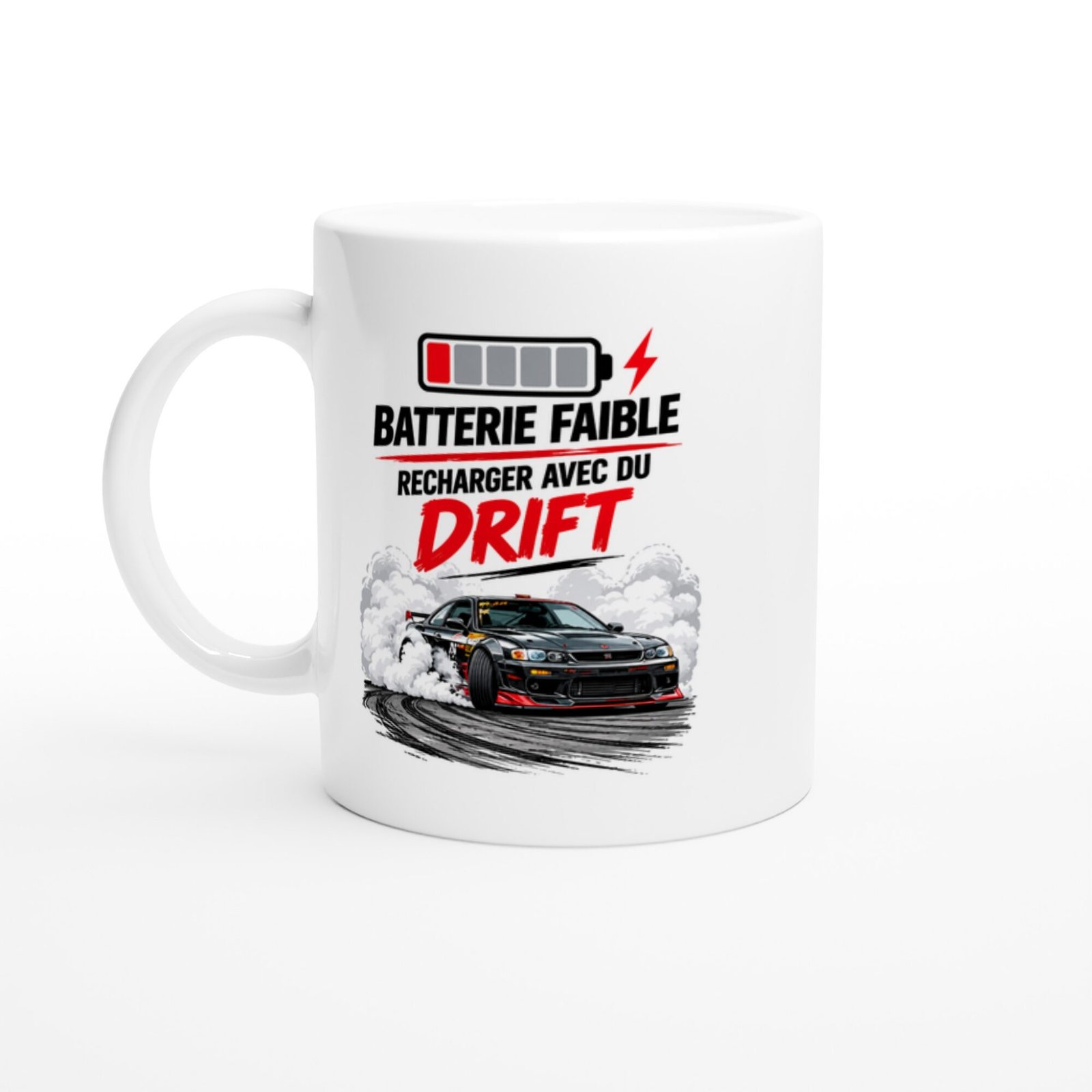 Mug Batterie Faible Recharger Avec Du Drift
