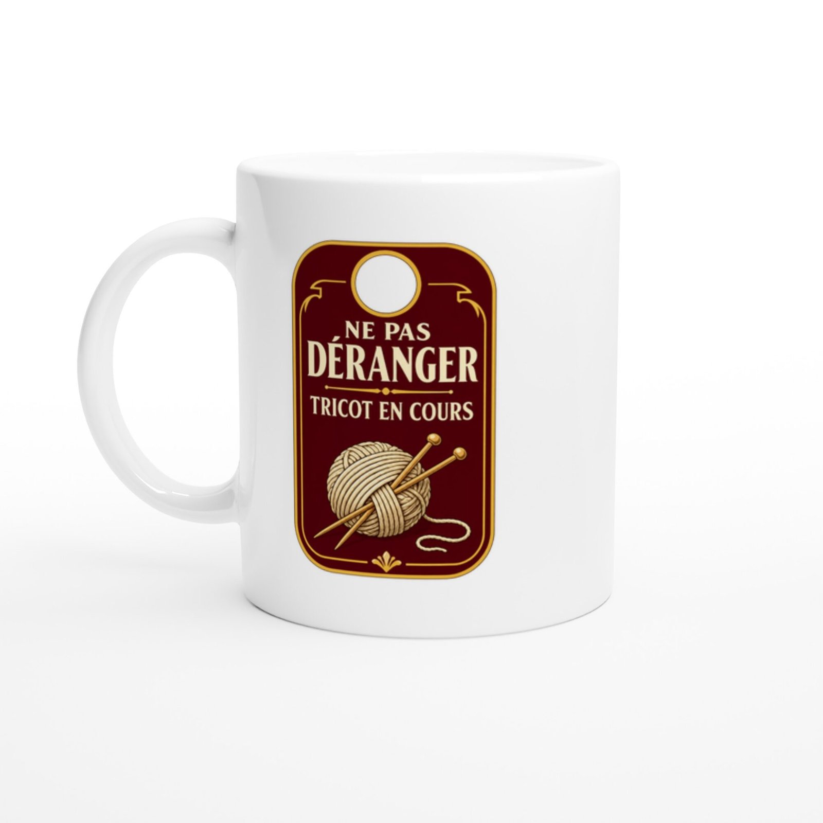 Mug Ne Pas Déranger Tricot En Cours