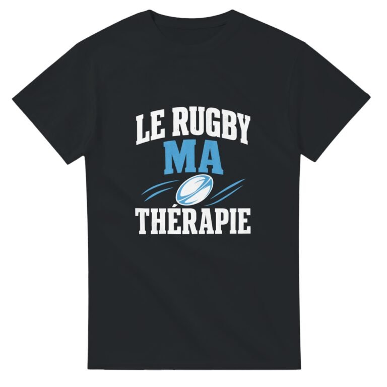 T shirt Le Rugby Ma Thérapie Bleu