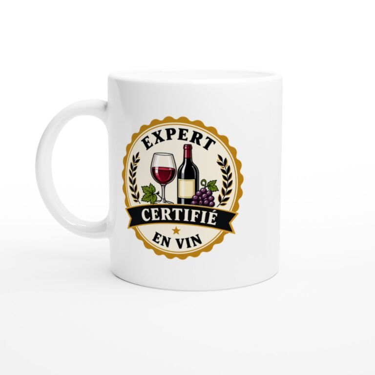Mug Vin Expert Certifié En Vin