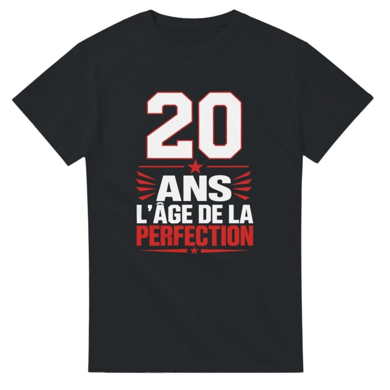 T shirt 20 Ans l'Âge de la Perfection
