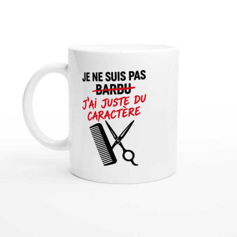 Mug Je Ne Suis Pas Barbu J'Ai Juste du Caractère