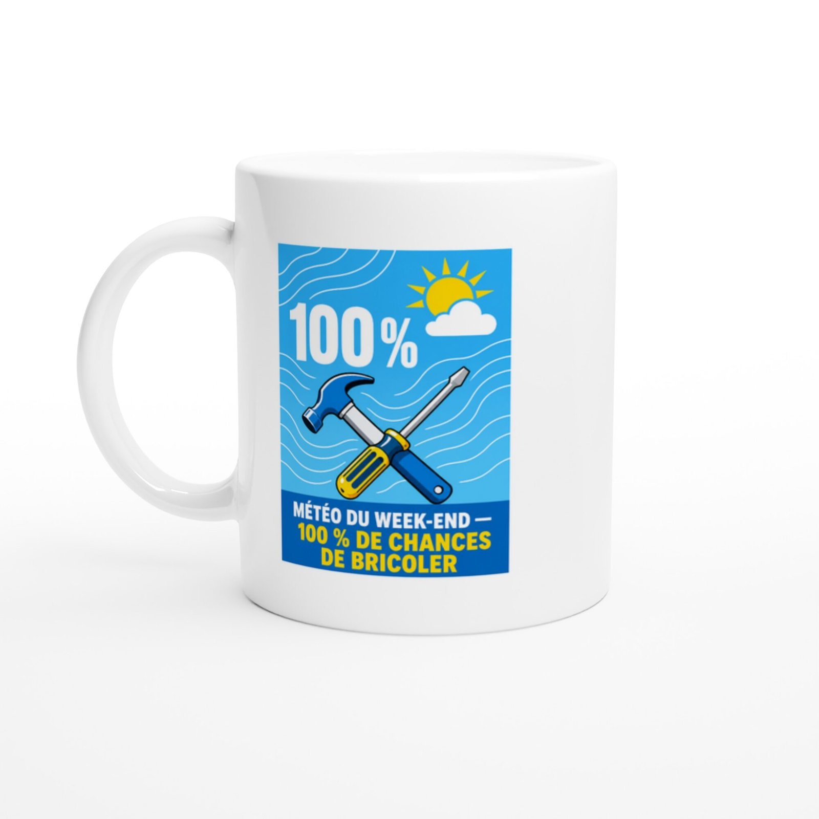 0b6b8898-9364-4dbc-8efd-6c3885872f98.jpg Mug Météo Du Week-End 100 % De Chances De Bricoler