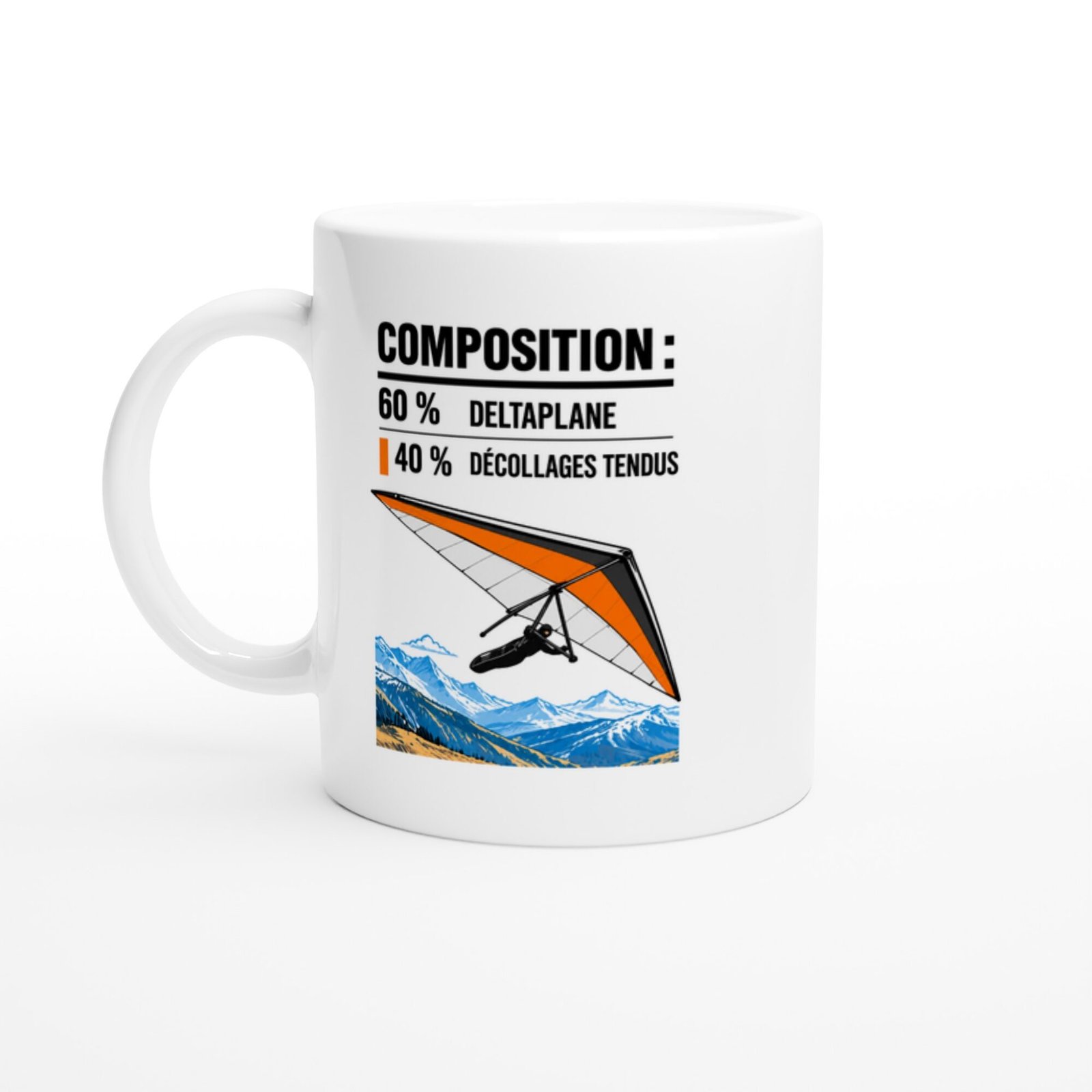 Mug Composition 60 % Deltaplane 40 % Décollages Tendus