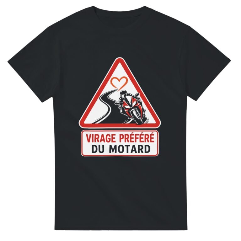 T shirt Virage Préféré du Motard