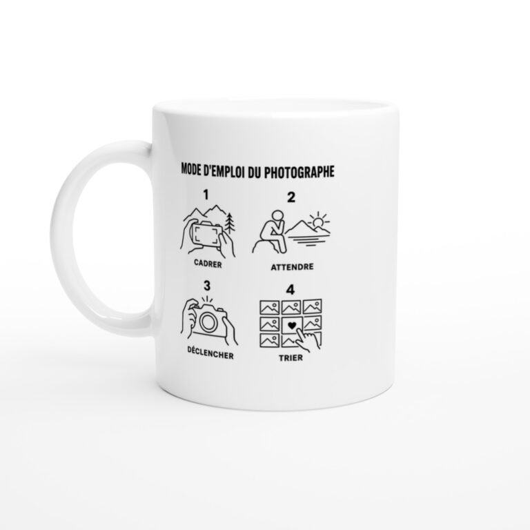 Mug Mode d'Emploi du Photographe Cadrer Attendre Déclencher Trier