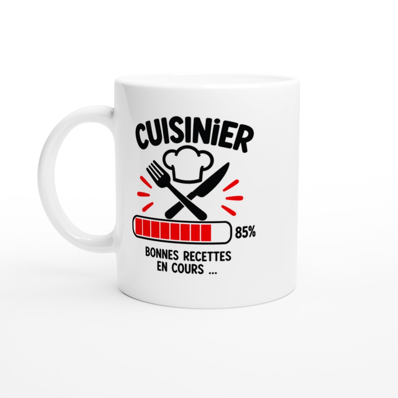 Mug Cuisinier Chargement 85% Bonnes Recettes – Idée Cadeau Humour Cuisine