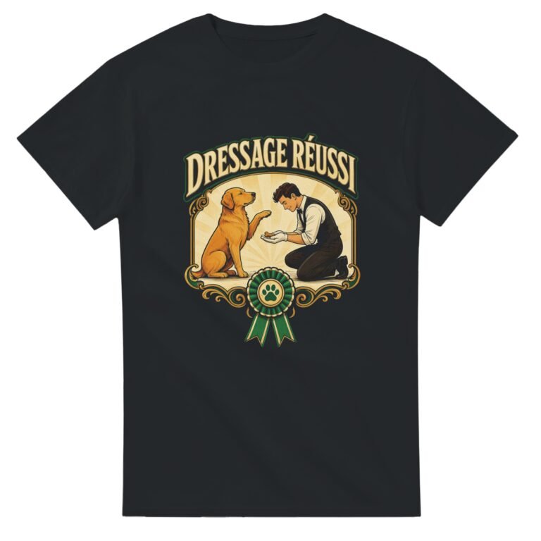 T shirt Chien Dressage Réussi