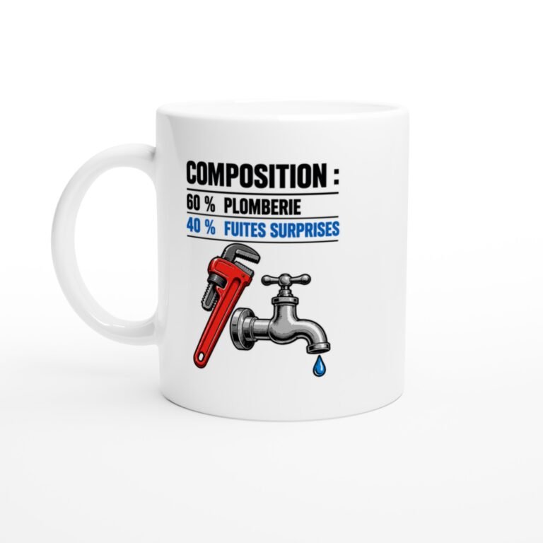 Mug Composition 60 % Plomberie 40 % Fuites Surprises