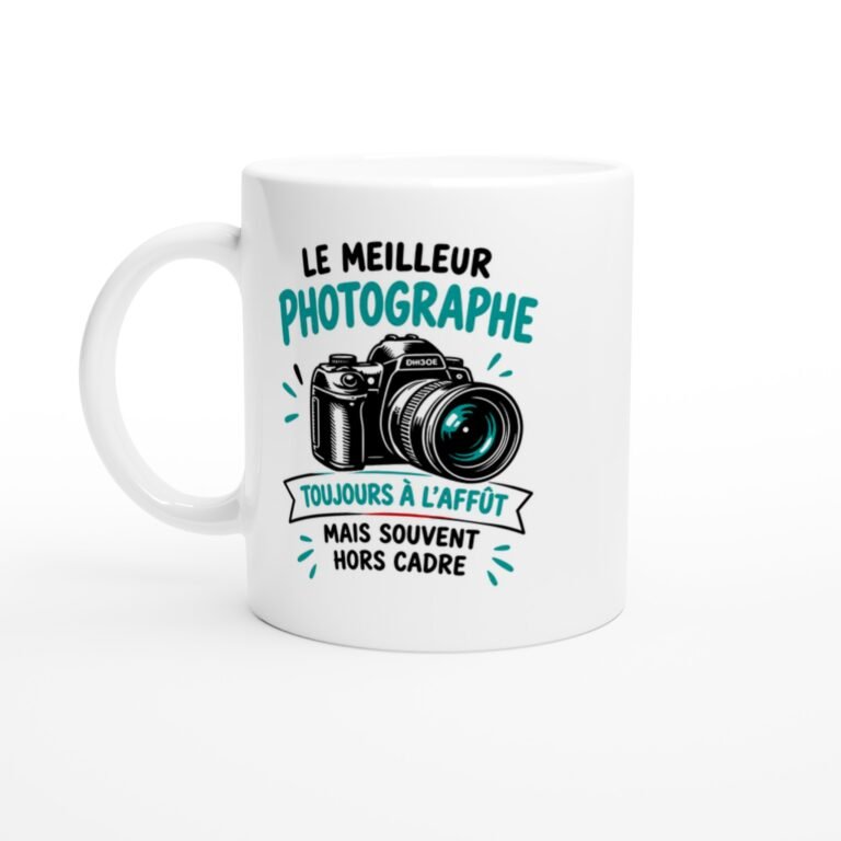 Mug Le Meilleur Photographe Toujours à l'Affût Mais Souvent Hors Cadre - Idée Cadeau