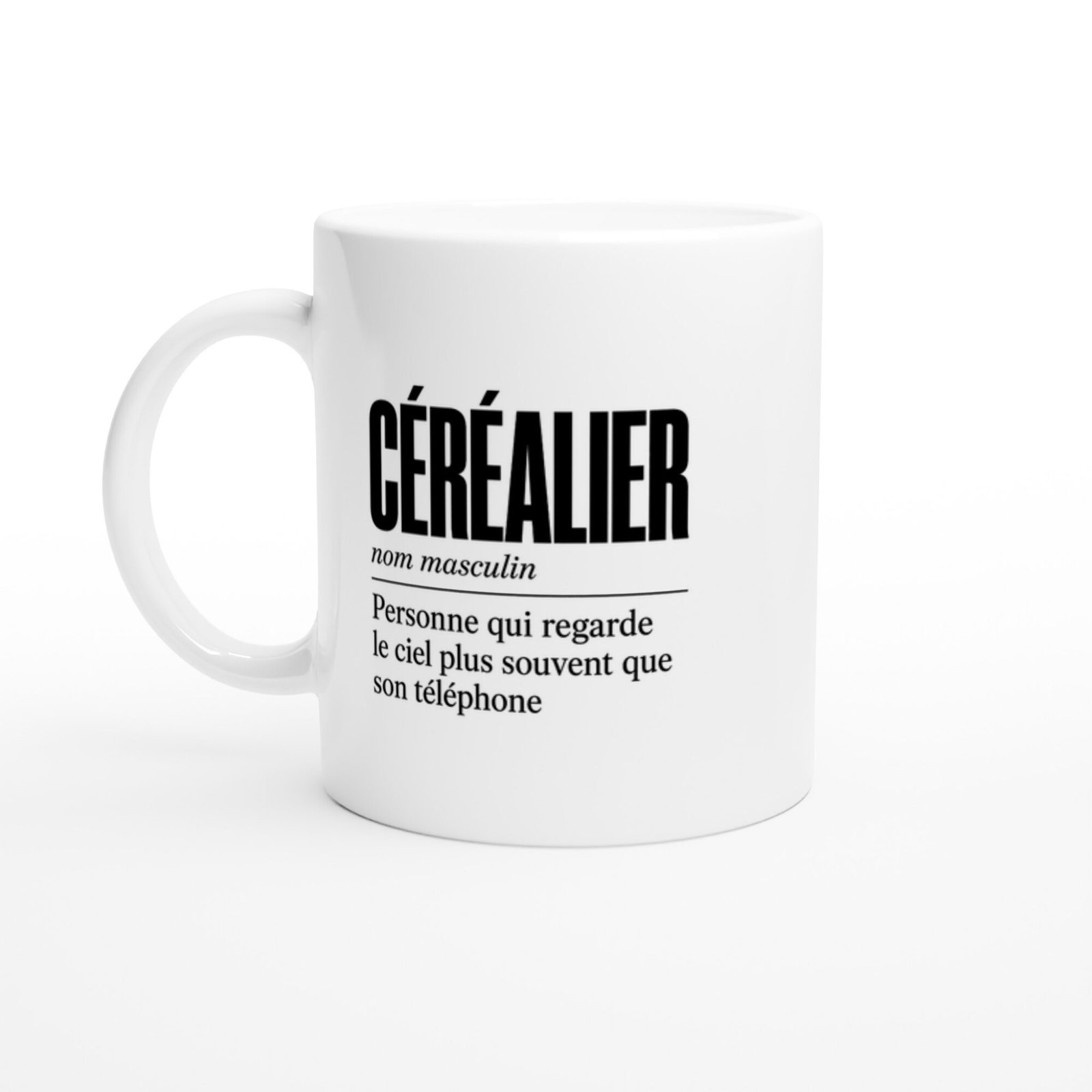 Mug Céréalier Personne Qui Regarde le Ciel Plus Souvent Que Son Téléphone