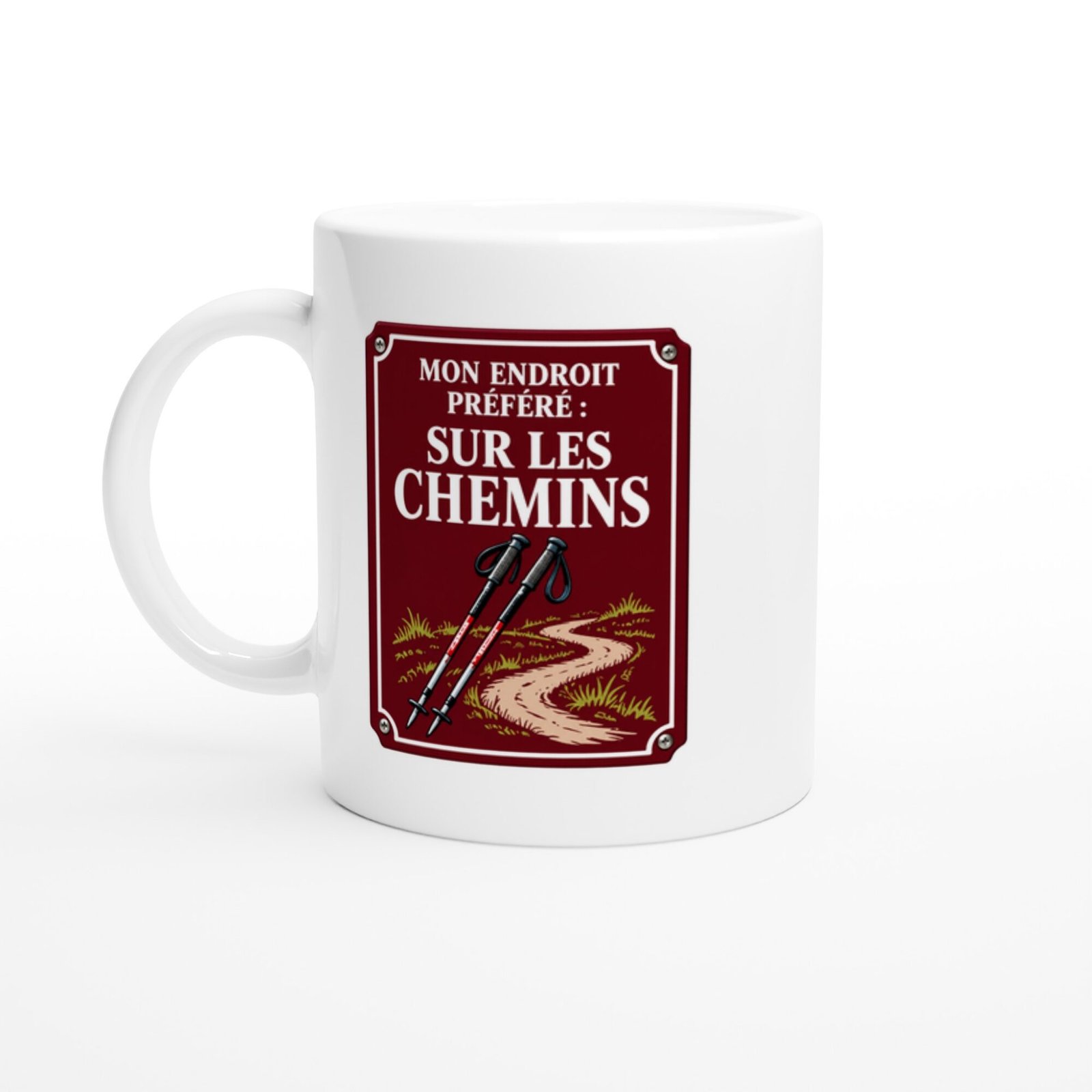 Mug Marche Mon Endroit Préféré Sur Les Chemins