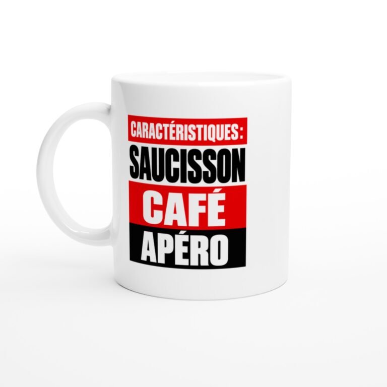 Mug Caractéristiques Saucisson Café Apéro