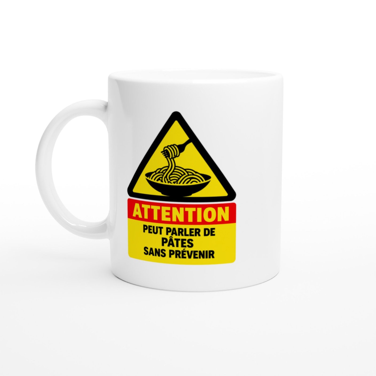 Mug Attention Peut Parler De Pâtes Sans Prévenir