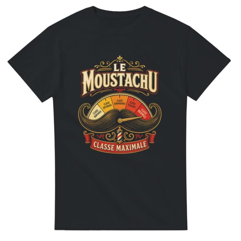T shirt Le Moustachu Classe Débutante Classe Distinguée Classe Remarquable Classe Élégante
